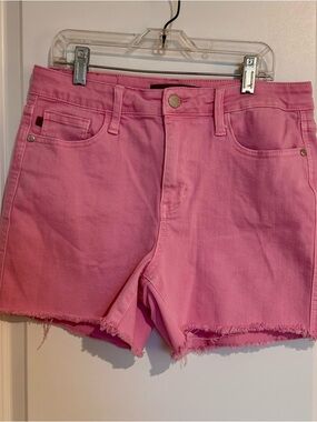 Judy Blue Pink High-Rise Denim Shorts